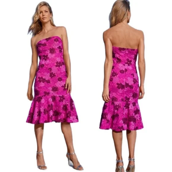 Alexia Admor Strapless Floral Lace Dress - Picture 3 of 9